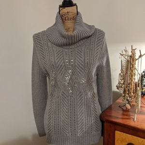 Grey Sequined Sweater by Talbots